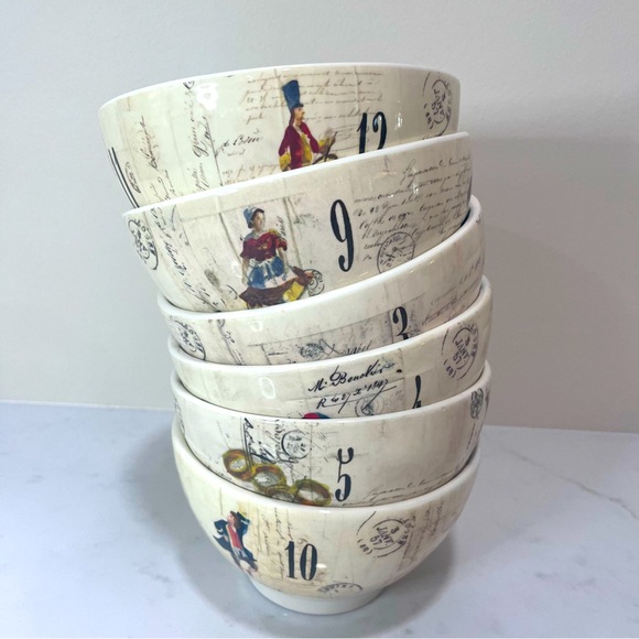 Williams Sonoma 12 Days of Christmas Porcelain Bowls (Set of 6) - Picture 1 of 10
